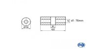 FOX Uni-Schalldämpfer rund ohne Stutzen mit Kammer -...