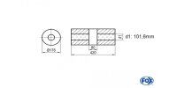 FOX Uni-Silencer around w/o Nozzle with chamber - Abw....