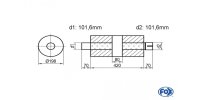 FOX Uni-Silencer around with chamber + Nozzle - Abw. 626...