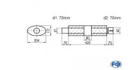 FOX Uni-Silencer Oval with chamber + Nozzle - Abw. 525...