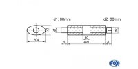 FOX Uni-Silencer Oval with chamber + Nozzle - Abw. 525...