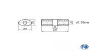 FOX Uni-Silencer Oval w/o Nozzle with chamber - Abw. 525...