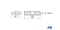 FOX Uni-Silencer Oval w/o Nozzle with chamber - Abw. 525...