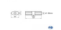 FOX Uni-Silencer Oval w/o Nozzle with chamber - Abw. 525...