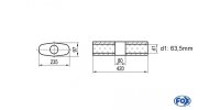 FOX Uni-Silencer Oval w/o Nozzle with chamber - Abw. 558...