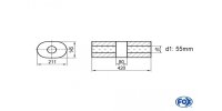 FOX Uni-Silencer Oval w/o Nozzle with chamber - Abw. 585...