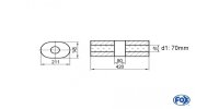 FOX Uni-Silencer Oval w/o Nozzle with chamber - Abw. 585...