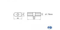 FOX Uni-Schalldämpfer oval ohne Stutzen mit Kammer -...