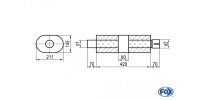 FOX Uni-Silencer Oval with chamber + Nozzle - Abw. 585...