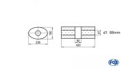 FOX Uni-Silencer oval w/o Nozzle with chamber - Abw. 618...