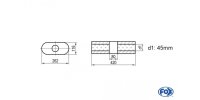 FOX Uni-Silencer oval w/o Nozzle with chamber - Abw. 650...