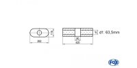 FOX Uni-Silencer oval w/o Nozzle with chamber - Abw. 650...