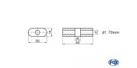 FOX Uni-Silencer oval w/o Nozzle with chamber - Abw. 650...