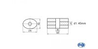 FOX Uni-Silencer oval w/o Nozzle with chamber - Abw. 754...