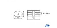 FOX Uni-Schalldämpfer oval ohne Stutzen mit Kammer -...