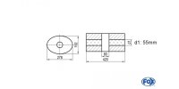 FOX Uni-Silencer oval w/o Nozzle with chamber - Abw. 754...