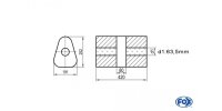 FOX Uni-Silencer triangle w/o Nozzle with chamber - Abw....