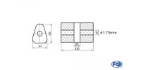 FOX Uni-Silencer triangle w/o Nozzle with chamber - Abw....