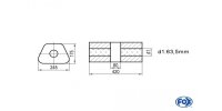 FOX Uni-Silencer trapez w/o Nozzle with chamber - Abw....