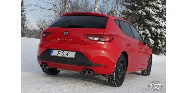 FOX Final Silencer exit 2x80 Typ 25 - Seat Leon 5F (rigid rear axle)