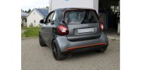 FOX Endschalldämpfer quer Ausgang rechts/links inkl. Flexstück - 86x54 Typ 32 rechts/links - Smart Fortwo 453