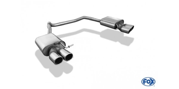 FOX Endschalldämpfer rechts/links - 2x90 Typ 16 rechts/links - Seat Leon 5F ST (Einzelradaufhängung)