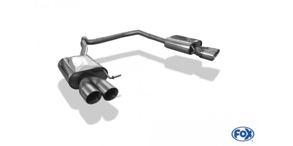 FOX Endschalldämpfer rechts/links - 2x90 Typ 25 rechts/links - Seat Leon 5F ST (Einzelradaufhängung)