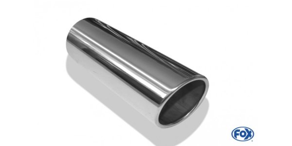 FOX welding tailpipe Typ 16 Ø 100 mm / length: 300 mm - around / rolled up / 15° beveled / without absorbers