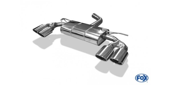 FOX final silencer R-Look right/left - 2x115x85 Typ 32 right/left - VW Golf VII (independent suspension)