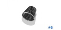 FOX welding tailpipe Typ 38 - left 115x85 mm / length: 240 mm - oval - sideways links, such as beveled downwards / rolled up / without absorbers