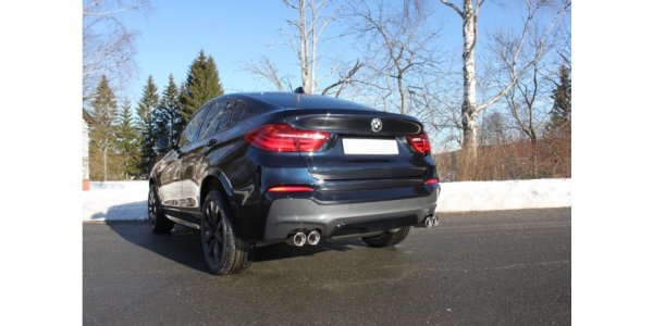 FOX Endschalldämpfer quer Ausgang rechts/links - 2x90 Typ 17 rechts/links - BMW X4 F26 35i/35d