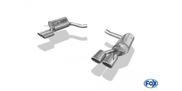 FOX Endschalldämpfer 63,5mm 2x115x85 Typ 32 - Mercedes CLS W218