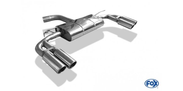 FOX final silencer across exit right/left - 2x80 Typ 16 right/left - Audi A3 8V Limousine (w/o S-Line)