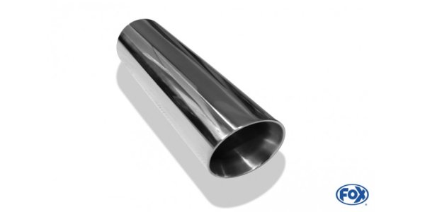 FOX welding tailpipe Typ 25 Ø 80 mm / length: 300 mm - around / unrolled up / beveled / with Type-B inserts