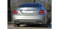 FOX Endschalldämpfer inkl. Abgasklappen - Endrohre sitzen in der originalen Stoßstange - Mercedes C-Klasse 205 AMG C63 S