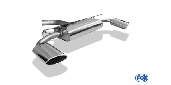 FOX Endschalldämpfer Ausgang rechts/links - 160x90 Typ 38 rechts/links - Audi A3 8V Sportback