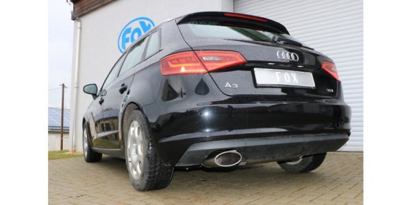 FOX final silencer one-sided - 160x90 Typ 38 - Audi A3 8V Sportback