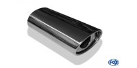 FOX welding tailpipe Typ 33 140x90 mm / length: 300 mm - oval / rolled up / 14° beveled / with Absorber