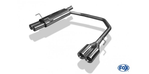 FOX Endschalldämpfer Ausgang rechts/links 3-Punkt-Aufhängung - 2x80 Typ 13 rechts/links - Opel Astra F-CC