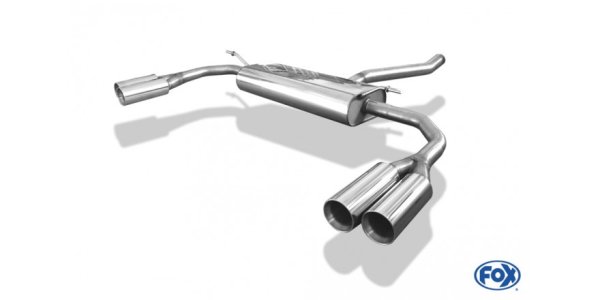 FOX final silencer across exit right/left - 2x80 Typ 24 right/left - Mercedes CLA C117/X117 (FWD)