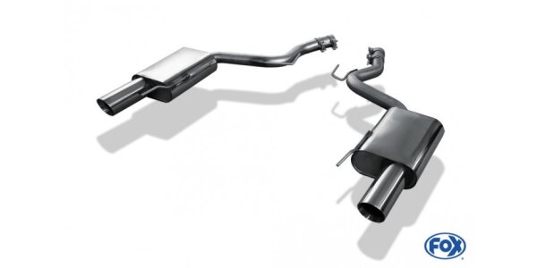 FOX Endschalldämpfer 1x100 Typ 25 - Ford Mustang Coupe/Cabrio 4-Zylinder