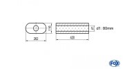 FOX Uni-Silencer oval w/o Nozzle - completion 650...