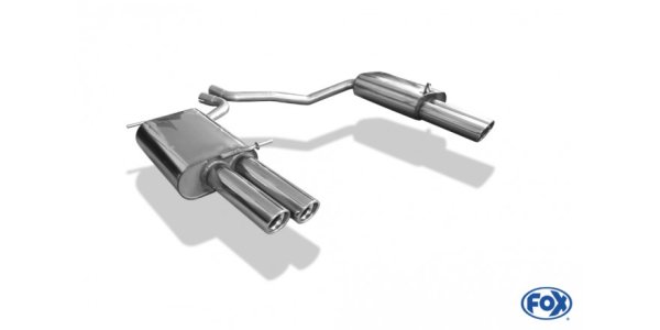 FOX final silencer right/left double flow - 2x76 Typ 17 right/left - Seat Exeo 3R (ST) 2,0L TFSI