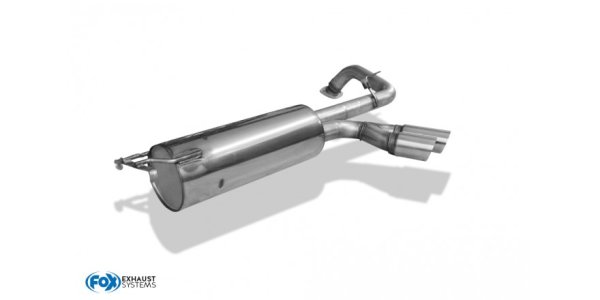 FOX final silencer exit on the side - 2x80 Typ 14 - Mercedes G-Class Cabrio 463 (w/o running board)