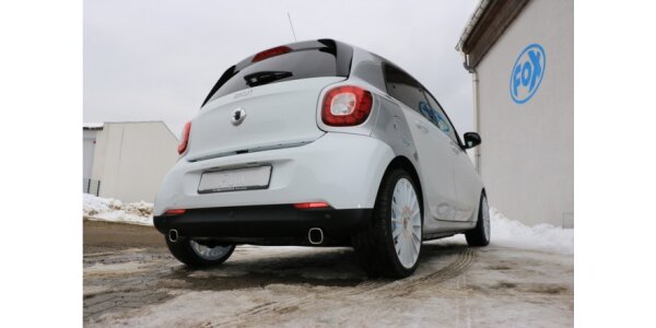 FOX Endschalldämpfer quer inkl. Flexstück - 78x75 Typ 70 - Smart Forfour 453