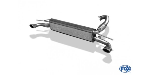 FOX Final Silencer across exit incl. flex piece - 86x54 Typ 32 - Smart Forfour 453