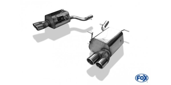 FOX Endschalldämpfer rechts/links - 2x76 Typ 16 rechts/links - Mercedes SLK 172 AMG Line