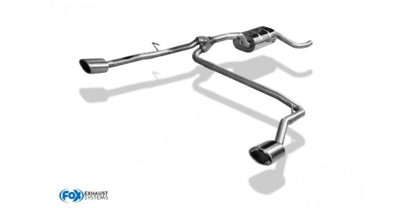 FOX Endschalldämpfer 115x85 Typ 32 - Ford Focus III Ecoboost Turnier/Kombi mit Stylingpaket