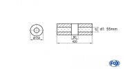 FOX Uni-Schalldämpfer rund ohne Stutzen mit Kammer -...
