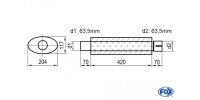 FOX Uni-Silencer oval with Nozzle - completion 525...